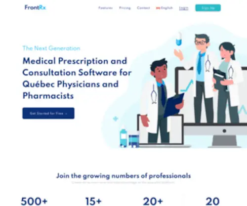 Frontrx.xyz(The Next Generation Medical Prescription and Consultation Software for Québec Physicians and Pharmacists) Screenshot