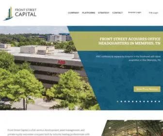 Frontstreetcapital.com(Private Equity Real Estate Platform in Winston) Screenshot