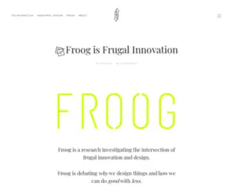 Froog.us(Froog is Frugal Design and Innovation) Screenshot