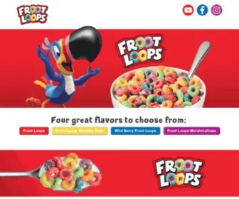 Frootloops.com(Start your day on the right froot with the delicious flavor of froot loops®) Screenshot