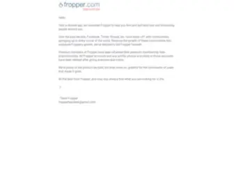 Fropper.com(Social Networking) Screenshot