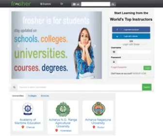 Frosher.com(Education in India) Screenshot