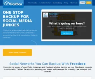 Frostbox.com(Back up your social data from Facebook) Screenshot