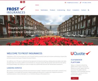 Frostinsurances.ie(Insurance Broker and Insurance Underwriting Company) Screenshot