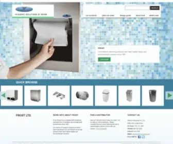 Frostproductsltd.com(Frost products manufactures commercial washroom accessories and site furnishings for schools) Screenshot