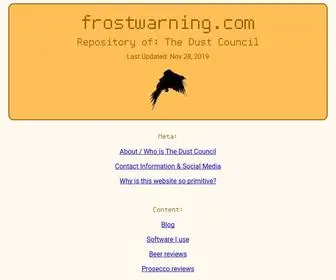 Frostwarning.com(frostwarning) Screenshot