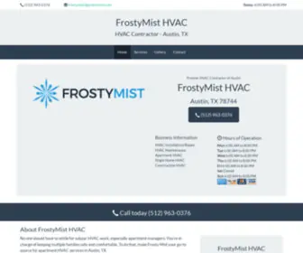 Frostymisthvac.com(HVAC Contractor in Austin) Screenshot