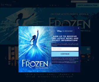 Frozenthemusical.com(The Broadway Musical) Screenshot