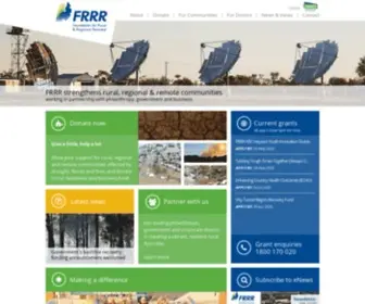 FRRR.org.au(Foundation for Rural & Regional Renewal) Screenshot