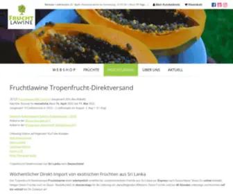 Fruchtlawine.de(Tropenfrucht-Direktversand) Screenshot