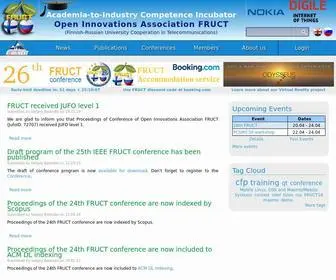 Fruct.org(Open Innovations Framework Program FRUCT) Screenshot