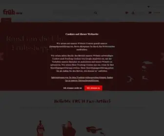 Frueh-Shop.de(Kölsche Geschenke und Assessoires von Früh Kölsch) Screenshot