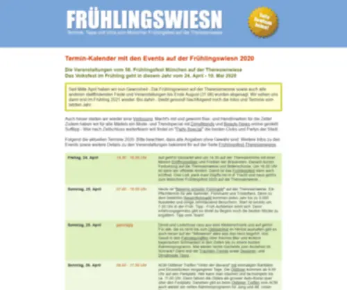 Fruehlings-Wiesn.de(FrühlingswiesnTermine und Infos) Screenshot