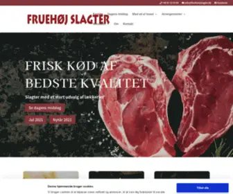 Fruehoejslagter.dk(Velkommen til Fruehøj Slagter i Herning) Screenshot