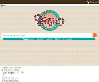 Frugaa.com(Coupon Codes) Screenshot