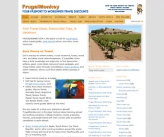 Frugalmonkey.com(Cheap Travel Deals) Screenshot