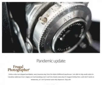 Frugalphotographer.com(Analog photography) Screenshot