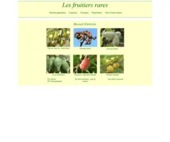 Fruitiers-Rares.info(Les Fruitiers Rares) Screenshot