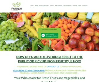 Fruitiquewholesale.com.au(Fresh Fruits and Vegetables Wholesale Delivery in Sydney NSW) Screenshot