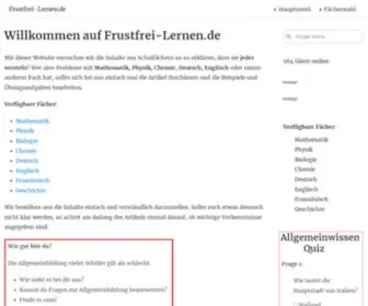 Frustfrei-Lernen.de(Willkommen auf) Screenshot