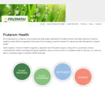 Frutaromhealth.com(Frutarom Health) Screenshot