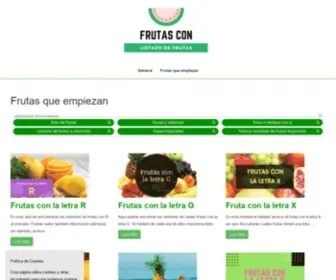 Frutas-Con.com(▷ Guía de Frutas en Orden Alfabético A) Screenshot