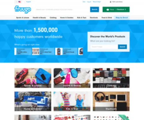 Fruugo.com(Welkom op Fruugo een online marktplaats met een enorm scala aan producten op grote prijzen) Screenshot