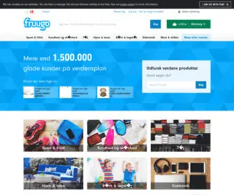 Fruugo.dk(Velkommen til Fruugo en online markedsplads med et stort udvalg af produkter til fantastiske priser) Screenshot