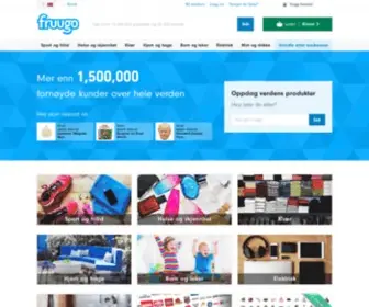 Fruugo.no(Velkommen til Fruugo en online markedsplass med et stort utvalg av produkter til gode priser) Screenshot