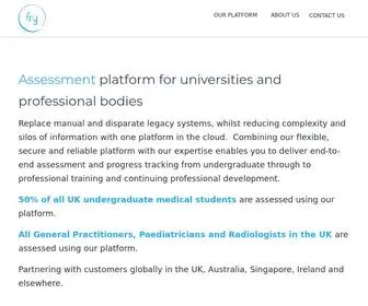 FRY-IT.com(Assessment platform for universities and professional bodies) Screenshot