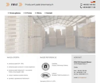 FRYZ.pl(Producent palet drewnianych firma Fryz. W naszej ofercie znajduje się) Screenshot