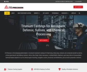 FS-Precision.com(Titanium Castings for Aerospace) Screenshot