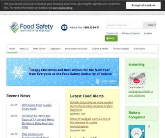 Fsai.ie(The Food Safety Authority of Ireland) Screenshot