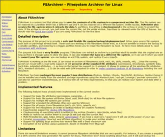 Fsarchiver.org(Filesystem Archiver for Linux) Screenshot