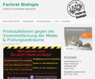 Fsbio-Hannover.de(Hannoversche Fachschaft f) Screenshot