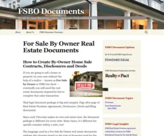 Fsbodocuments.com(FSBO Documents) Screenshot