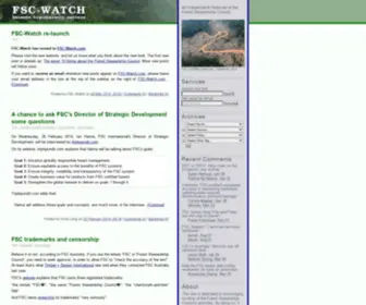 FSC-Watch.org(An independent observer of the Forest Stewartship Council (FSC)) Screenshot