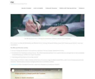 FSCfrench.ca(French Training Online and In) Screenshot