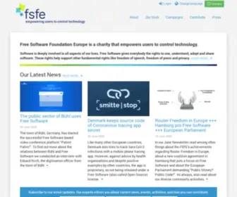 Fsfeurope.org(Free Software Foundation Europe) Screenshot