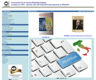 Fsfi.it(Federazione fra le Società Filateliche Italiane) Screenshot