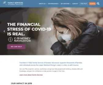 FSGV.ca(Family Services of Greater Vancouver) Screenshot