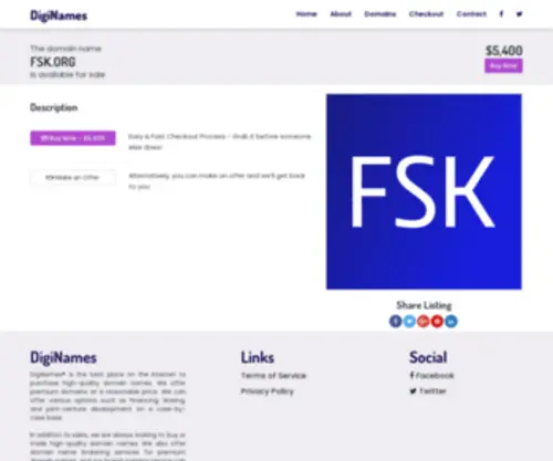 FSK.org(Make a name for yourself in the digital world) Screenshot