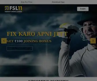 FSL11.com(Play fantasy cricket online at India's best fantasy cricket app) Screenshot