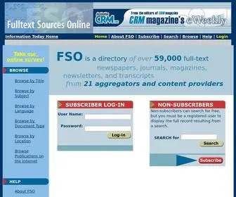 Fso-Online.com(Fulltext Sources Online) Screenshot