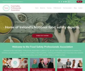 Fspa.ie(FSPA Irelands' National Association of food safety experts) Screenshot