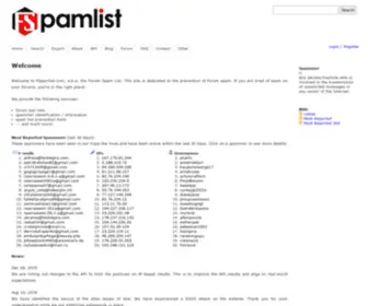 Fspamlist.com(Forum Spam List) Screenshot