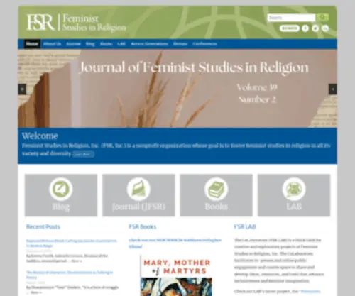 Fsrinc.org(Feminist Studies in Religion) Screenshot