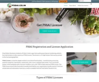 Fssai.co.in(New Food Safety Law in India) Screenshot