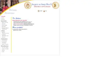 FSSPX.com(SSPX in Canada) Screenshot