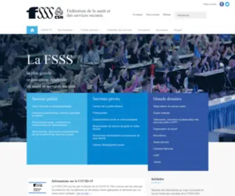 FSSS.qc.ca(Fédération de la santé et des services sociaux (FSSS) Screenshot